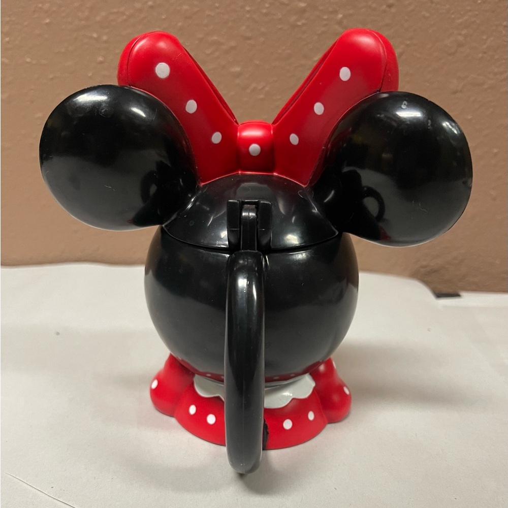 Disney On Ice Minnie Mouse Head Flip Top Cup Red Bow 6" tall - Picture 3 of 6